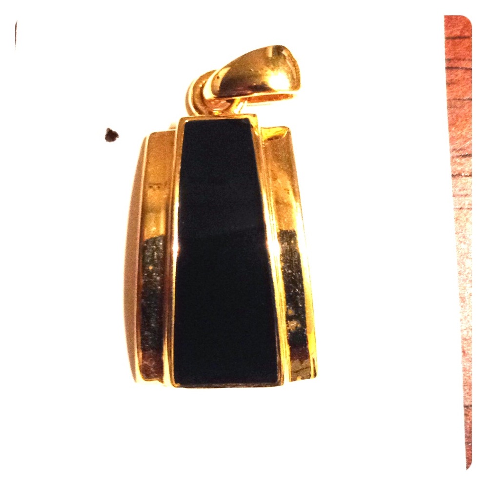 Black and gold pendant
